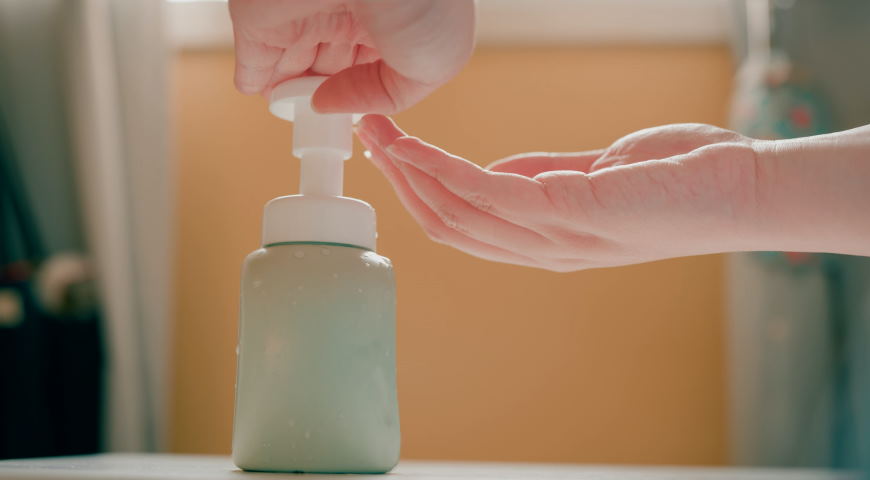 clean your face with soap
