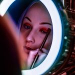 applying the makeup to your face